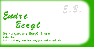 endre bergl business card